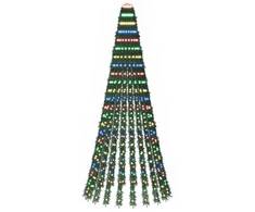 LED Kalėdų medis 220 cm 460 LED Įvairių spalvų Plienas Žalia