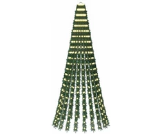 LED Kalėdų medis 220 cm 460 LED Šilta balta Plienas Žalia