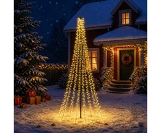 LED Kalėdų medis 235 cm 1000 LED Šilta balta Plienas Juoda