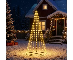 LED Kalėdų medis 235 cm 500 LED Šilta balta Geležis Juoda