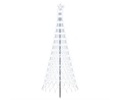 LED Kalėdų medis 250 cm 290 LED Šalta balta Geležis Juoda