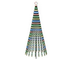 LED Kalėdų medis 250 cm 475 LED Įvairių spalvų Plienas Juoda