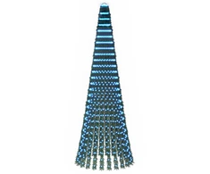 LED Kalėdų medis 270 cm 648 LED Mėlyna Plienas Žalia