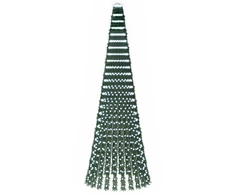 LED Kalėdų medis 270 cm 648 LED Šalta balta Plienas Žalia