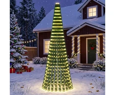 LED Kalėdų medis 270 cm 648 LED Šilta balta Plienas Žalia