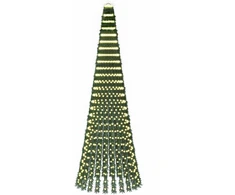 LED Kalėdų medis 270 cm 648 LED Šilta balta Plienas Žalia