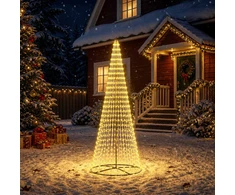 LED Kalėdų medis 285 cm 744 LED Šilta balta Geležis Juoda