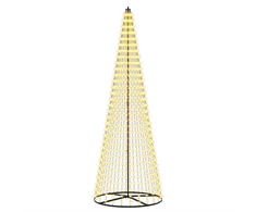 LED Kalėdų medis 285 cm 744 LED Šilta balta Geležis Juoda
