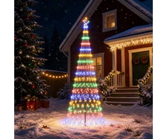 LED Kalėdų medis 300 cm 350 LED Įvairių spalvų Geležis Juoda