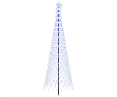 LED Kalėdų medis 300 cm 350 LED Mėlyna Geležis Juoda