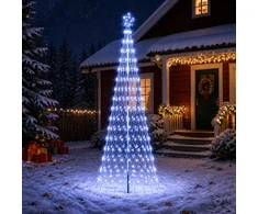 LED Kalėdų medis 300 cm 350 LED Mėlyna Geležis Juoda