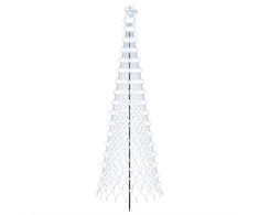 LED Kalėdų medis 300 cm 350 LED Šalta balta Geležis Juoda