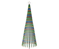 LED Kalėdų medis 300 cm 668 LED Įvairių spalvų Plienas Juoda