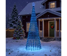 LED Kalėdų medis 300 cm 668 LED Mėlyna Plienas Juoda