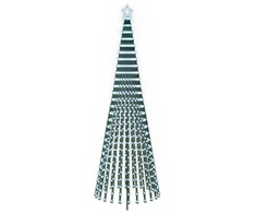 LED Kalėdų medis 300 cm 668 LED Šalta balta Plienas Juoda