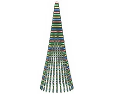 LED Kalėdų medis 370 cm 1008 LED Įvairių spalvų Plienas Žalia