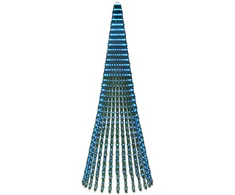 LED Kalėdų medis 370 cm 1008 LED Mėlyna Plienas Žalia