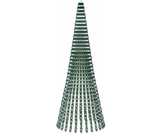 LED Kalėdų medis 370 cm 1008 LED Šalta balta Plienas Žalia