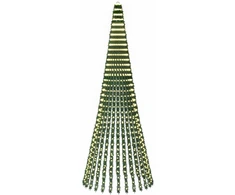 LED Kalėdų medis 370 cm 1008 LED Šilta balta Plienas Žalia