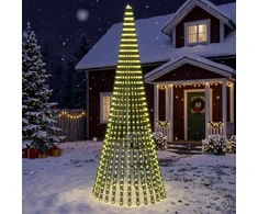 LED Kalėdų medis 370 cm 1008 LED Šilta balta Plienas Žalia