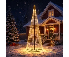 LED Kalėdų medis 385 cm 1148 LED Šilta balta Geležis Juoda