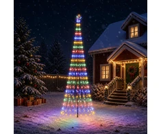 LED Kalėdų medis 400 cm 450 LED Įvairių spalvų Geležis Juoda