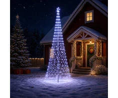 LED Kalėdų medis 400 cm 450 LED Mėlyna Geležis Juoda