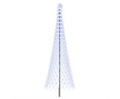 LED Kalėdų medis 400 cm 450 LED Mėlyna Geležis Juoda
