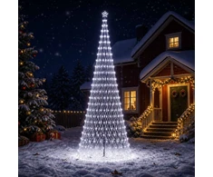 LED Kalėdų medis 400 cm 450 LED Šalta balta Geležis Juoda