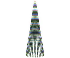 LED Kalėdų medis 470 cm 1504 LED Įvairių spalvų Plienas Žalia