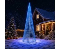 LED Kalėdų medis 470 cm 1504 LED Mėlyna Plienas Žalia