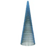 LED Kalėdų medis 470 cm 1504 LED Mėlyna Plienas Žalia