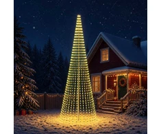LED Kalėdų medis 470 cm 1504 LED Šilta balta Plienas Žalia