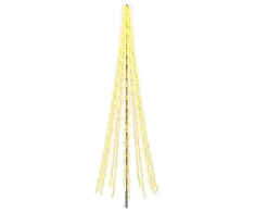 LED Kalėdų medis 485 cm 3000 LED Šilta balta Plienas Juoda