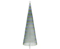 LED Kalėdų medis 500 cm 1524 LED Įvairių spalvų Plienas Juoda