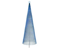 LED Kalėdų medis 500 cm 1524 LED Mėlyna Plienas Juoda