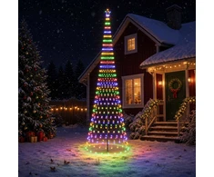 LED Kalėdų medis 500 cm 550 LED Įvairių spalvų Geležis Juoda