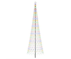 LED Kalėdų medis 500 cm 550 LED Įvairių spalvų Geležis Juoda