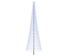 LED Kalėdų medis 500 cm 550 LED Mėlyna Geležis Juoda