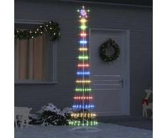 LED Kalėdų medis su 290 LED Įvairiaspalvis 250 cm metalas