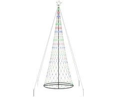 LED Kalėdų medis su 455 LED Įvairiaspalvis 399 cm metalas