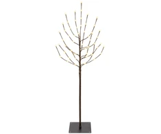 LED Kalėdų medis Juoda 120 cm Plienas 100 LED