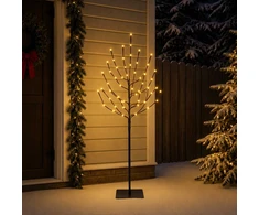 LED Kalėdų medis Juoda 18 x 18 x 150 cm Plienas 140 LED
