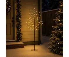 LED Kalėdų medis Juoda 20 x 20 x 180 cm Plienas 160 LED