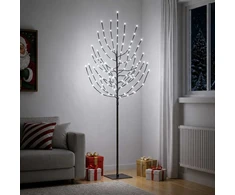 LED Kalėdų medis Juoda 20 x 20 x 180 cm Plienas 160 LED