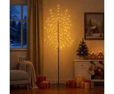 LED Kalėdų medis Juoda 47 x 210 cm Plienas 180 LED