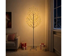 LED Kalėdų medis Juoda 47 x 240 cm Plienas 220 LED