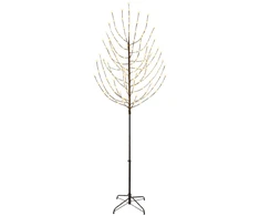 LED Kalėdų medis Juoda 47 x 240 cm Plienas 220 LED