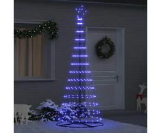 LED Kalėdų medis Mėlyna 250 cm metalas