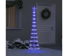 LED Kalėdų medis su 230 LED Mėlyna 51 x 51 x 190 cm metalas